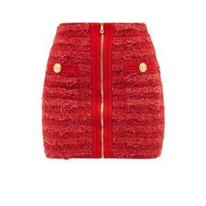 Balmain - Zipped Tweed Mini Skirt - FR 38